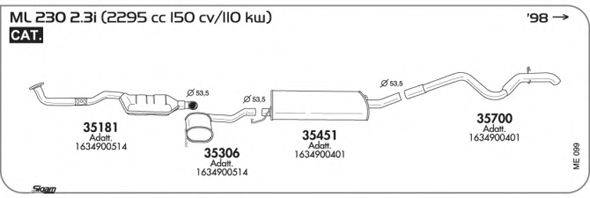 SIGAM ME099 Система випуску ОГ