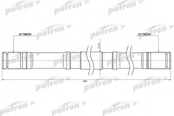 PATRON GA16LH Приводний вал