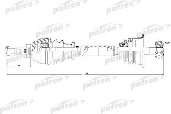 PATRON PDS0048 Приводний вал