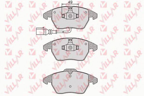 VILLAR 6260866 Комплект гальмівних колодок, дискове гальмо