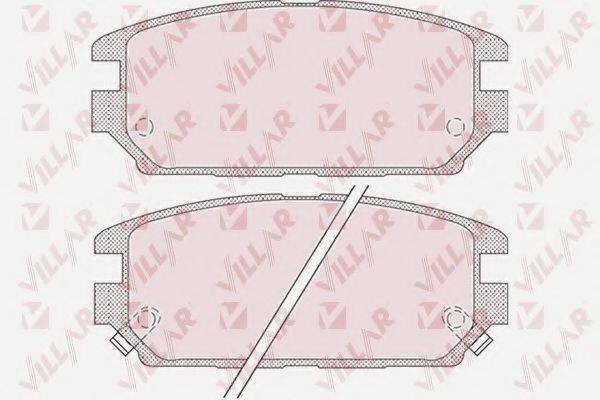 VILLAR 6261016 Комплект гальмівних колодок, дискове гальмо