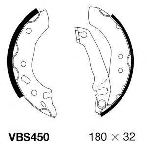 MOTAQUIP VBS450 Комплект гальмівних колодок