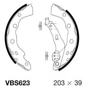 MOTAQUIP VBS623 Комплект гальмівних колодок