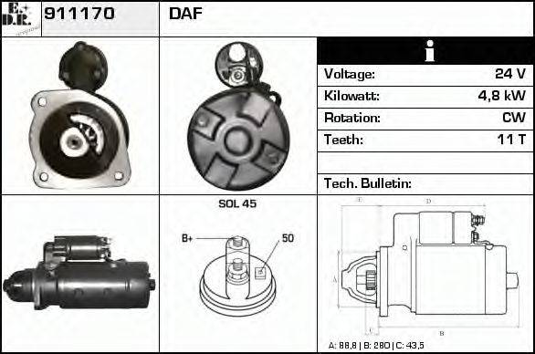 EDR 911170 Стартер