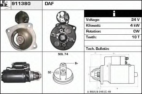 EDR 911380 Стартер