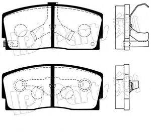 IPS PARTS IBD1606 Комплект гальмівних колодок, дискове гальмо