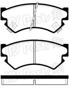 IPS PARTS IBD1707 Комплект гальмівних колодок, дискове гальмо