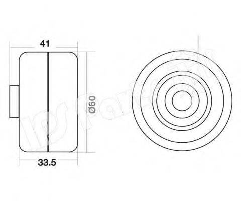 IPS PARTS ITB6008 Пристрій для натягу ременя, ремінь ГРМ