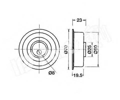 IPS PARTS ITB6510 Пристрій для натягу ременя, ремінь ГРМ