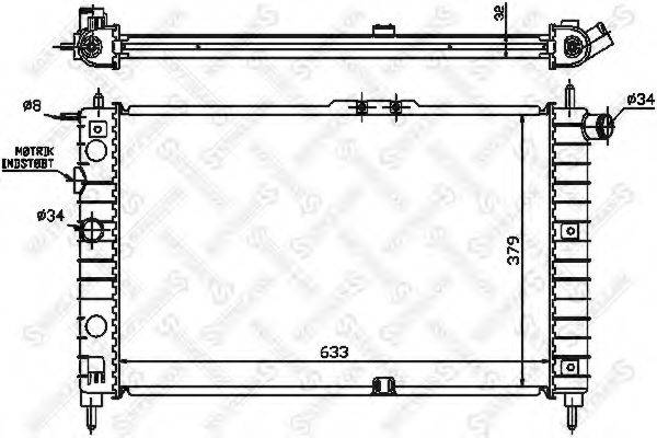 STELLOX 1025015SX Радіатор, охолодження двигуна