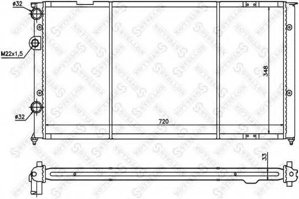 STELLOX 1025072SX Радіатор, охолодження двигуна