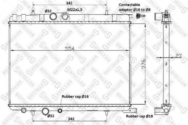 STELLOX 1025123SX Радіатор, охолодження двигуна