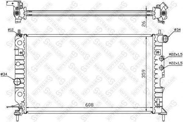 STELLOX 1025124SX Радіатор, охолодження двигуна