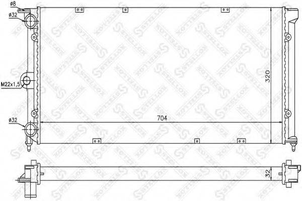 STELLOX 1025196SX Радіатор, охолодження двигуна