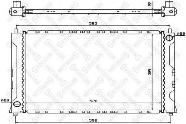 STELLOX 1025202SX Радіатор, охолодження двигуна