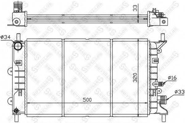 STELLOX 1025213SX Радіатор, охолодження двигуна