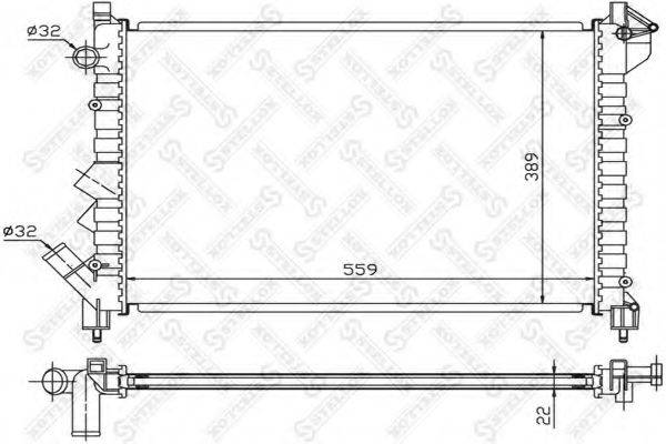 STELLOX 1025230SX Радіатор, охолодження двигуна