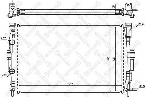 STELLOX 1025358SX Радіатор, охолодження двигуна