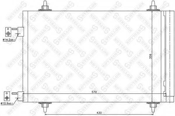 STELLOX 1045039SX Конденсатор, кондиціонер