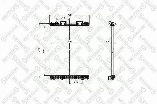 STELLOX 8103316SX Радіатор, охолодження двигуна