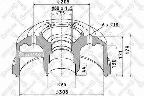 STELLOX 8500096SX Гальмівний барабан