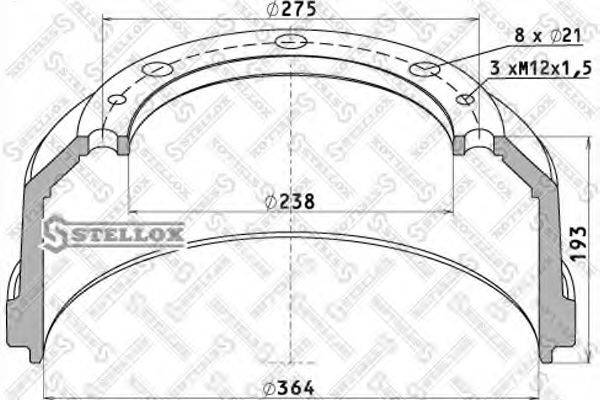 STELLOX 8500132SX Гальмівний барабан