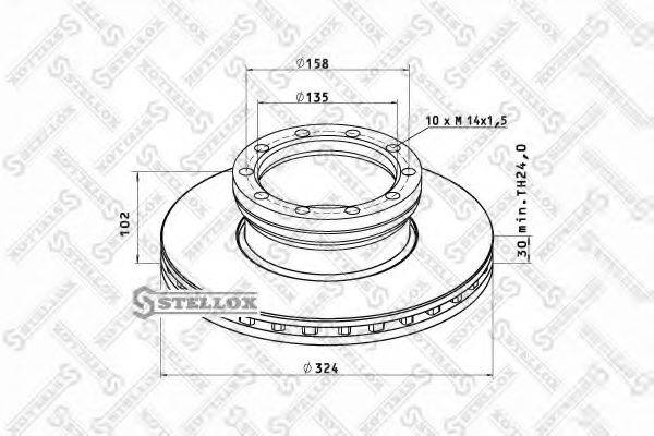 STELLOX 8500709SX гальмівний диск