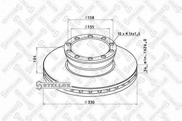 STELLOX 8500710SX гальмівний диск