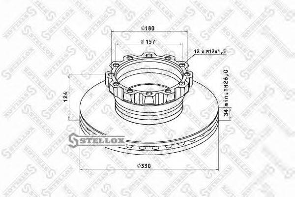 STELLOX 8500711SX гальмівний диск