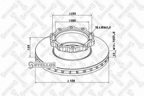 STELLOX 8500715SX гальмівний диск