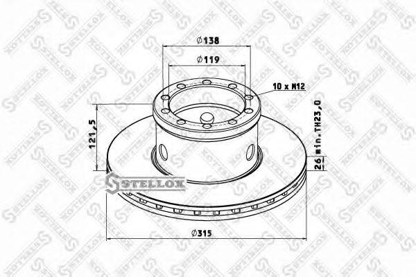 STELLOX 8500756SX гальмівний диск