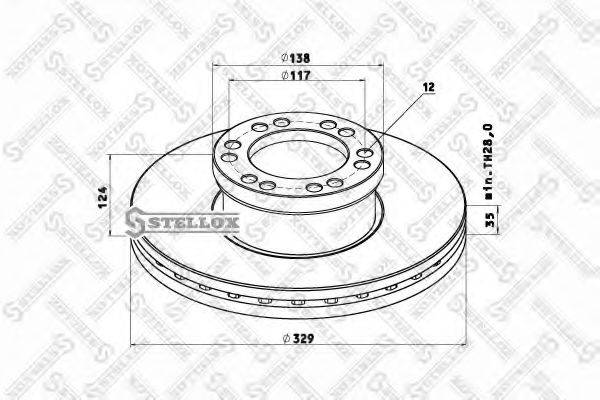 STELLOX 8500757SX гальмівний диск