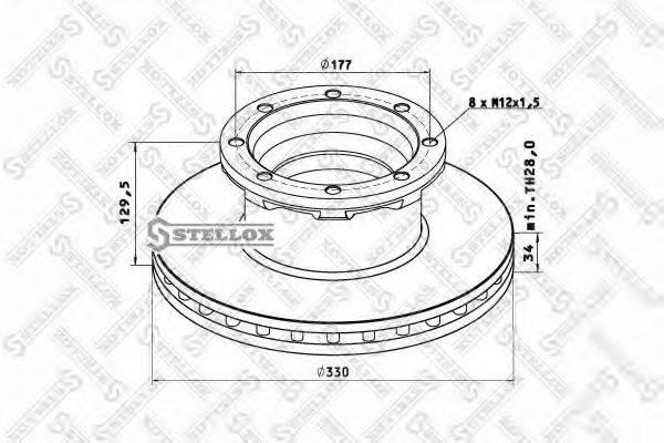 STELLOX 8500801SX гальмівний диск