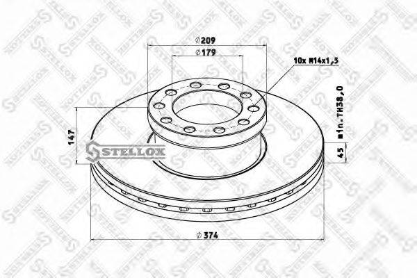 STELLOX 8500802SX гальмівний диск