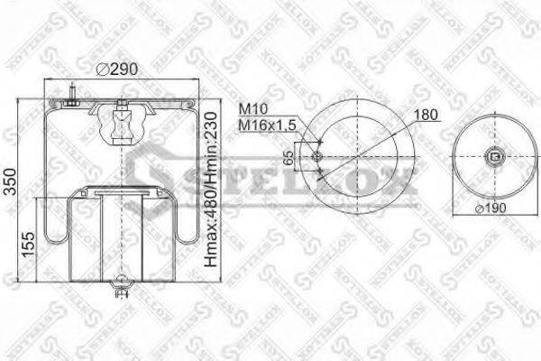 STELLOX 9047131SX Кожух пневматичної ресори