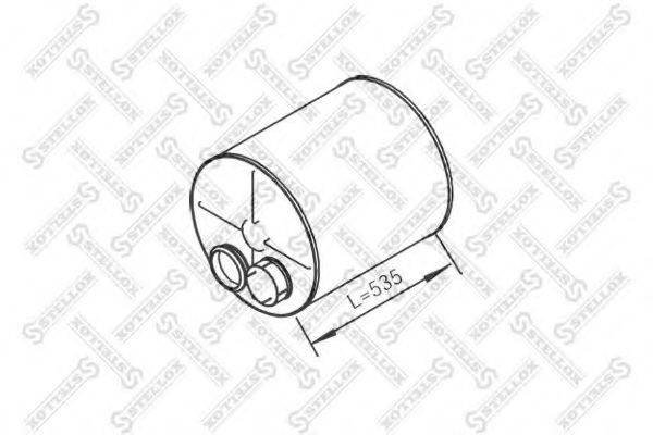 STELLOX 8203084SX Середній/кінцевий глушник ОГ