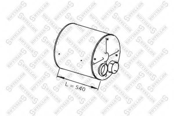 STELLOX 8203087SX Середній/кінцевий глушник ОГ