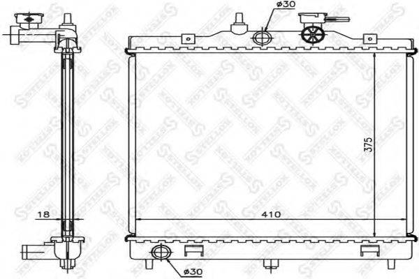 STELLOX 1025299SX Радіатор, охолодження двигуна