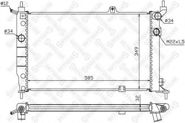 STELLOX 1025416SX Радіатор, охолодження двигуна