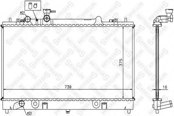 STELLOX 1025418SX Радіатор, охолодження двигуна