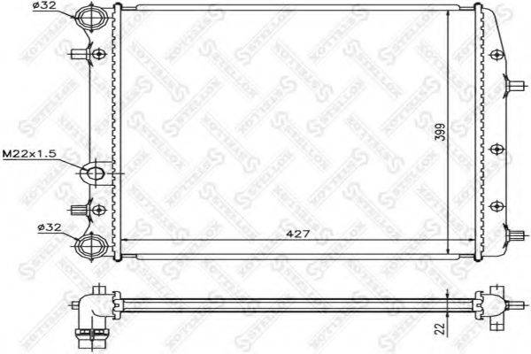 STELLOX 1025462SX Радіатор, охолодження двигуна