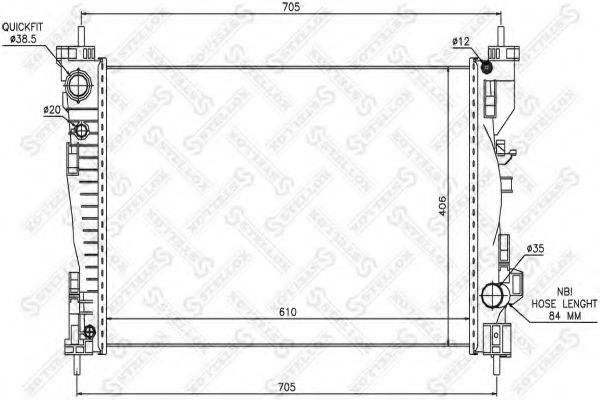 STELLOX 1025502SX Радіатор, охолодження двигуна