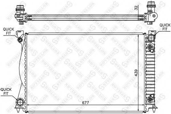 STELLOX 1025507SX Радіатор, охолодження двигуна