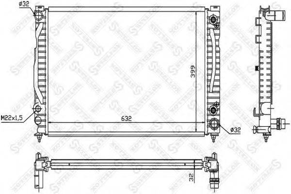 STELLOX 1025545SX Радіатор, охолодження двигуна