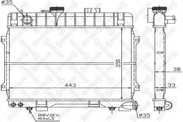 STELLOX 1025561SX Радіатор, охолодження двигуна