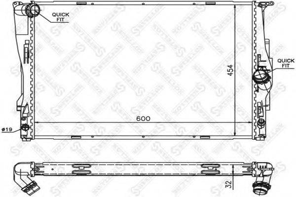 STELLOX 1025581SX Радіатор, охолодження двигуна