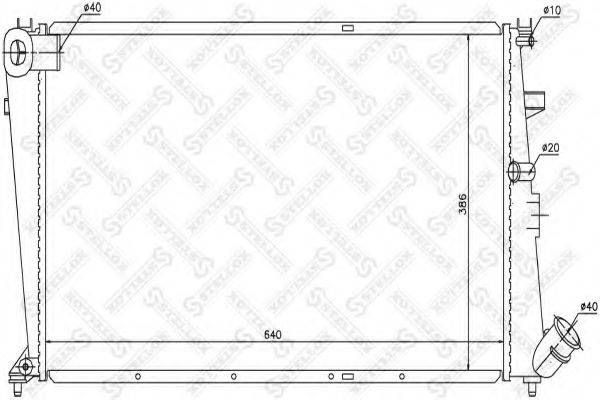 STELLOX 1025640SX Радіатор, охолодження двигуна