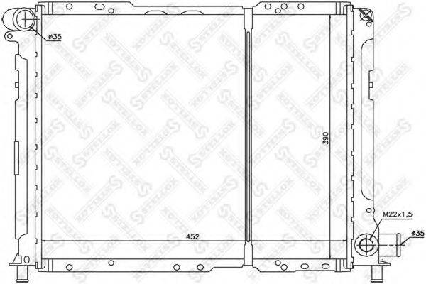 STELLOX 1025704SX Радіатор, охолодження двигуна