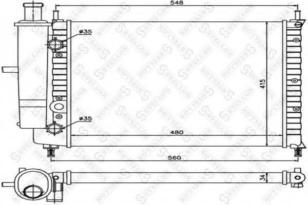 STELLOX 1025728SX Радіатор, охолодження двигуна