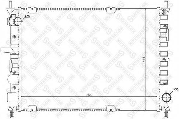 STELLOX 1025729SX Радіатор, охолодження двигуна